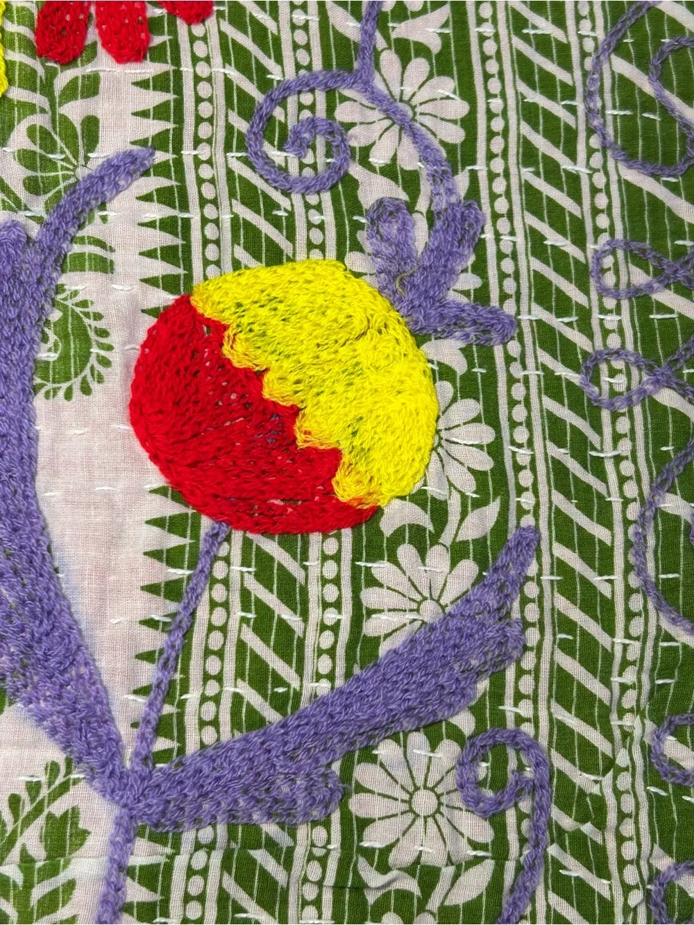 Kantha Sari Throw 82x96
